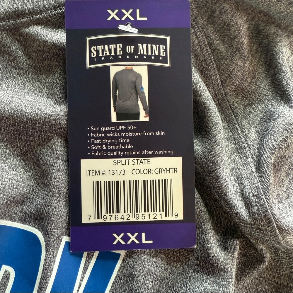 State of Mine Moisture Wicking LS shirt New York Graphic | Size XXL | Gray - Picture 6 of 9